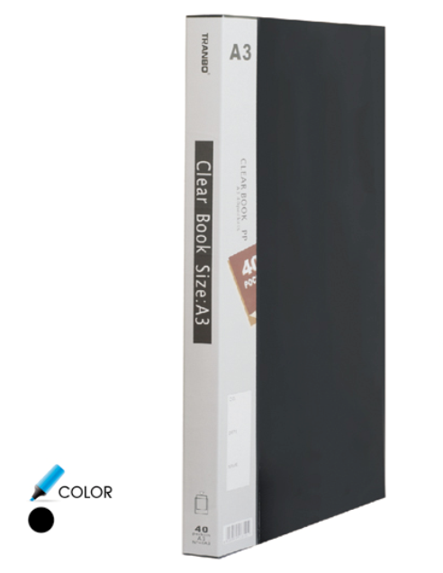 TRANBO full-standard 40-page A3 test paper storage bag with transparent inserts for organizing junior high school and primary school students' examination papers. Large-capacity information book available for customization details Picture