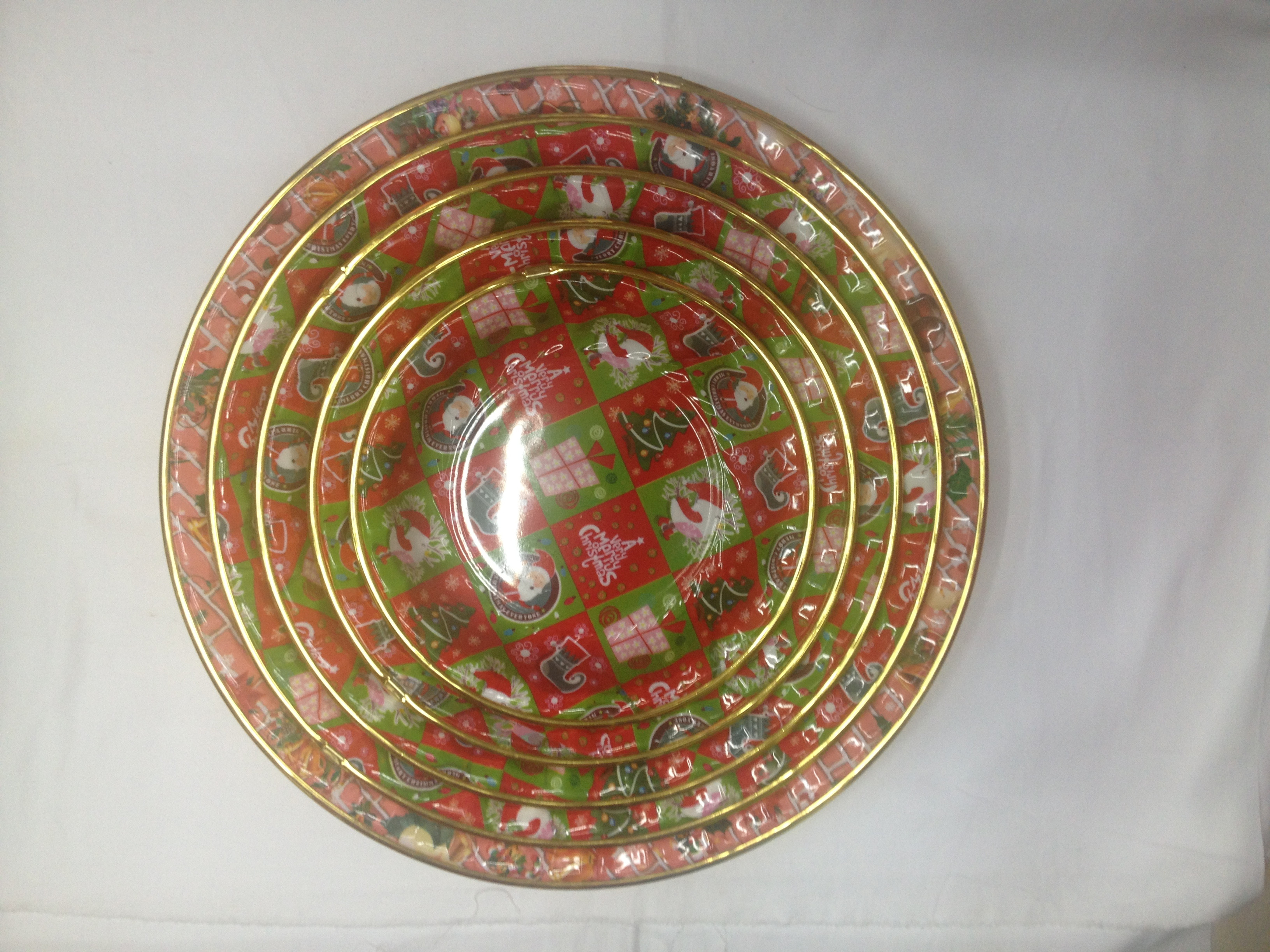 圣诞盘 圣诞老人 托盘 水果盘 圣诞套