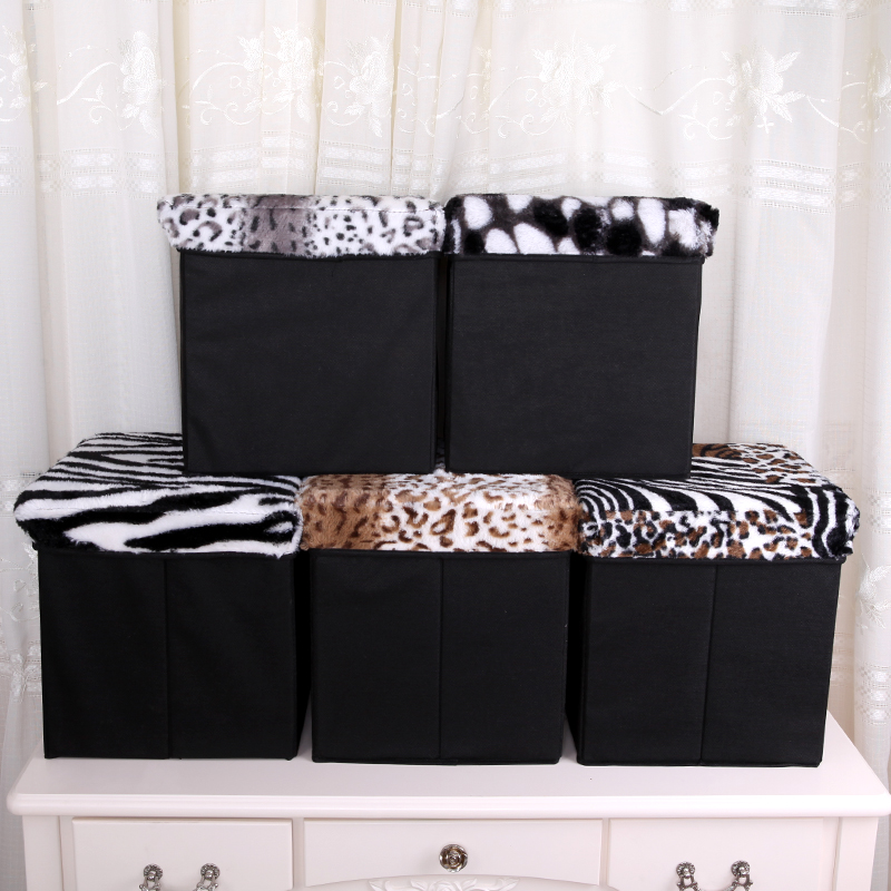 收纳凳毛绒方凳收纳盒可定做居家收纳盒收纳箱