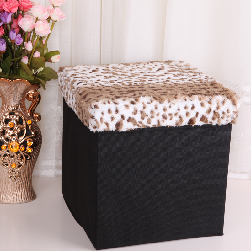 Storage Stool Plush Square Stool Storage Box Can Be Customized Home Storage Box Storage Box Application Scenario