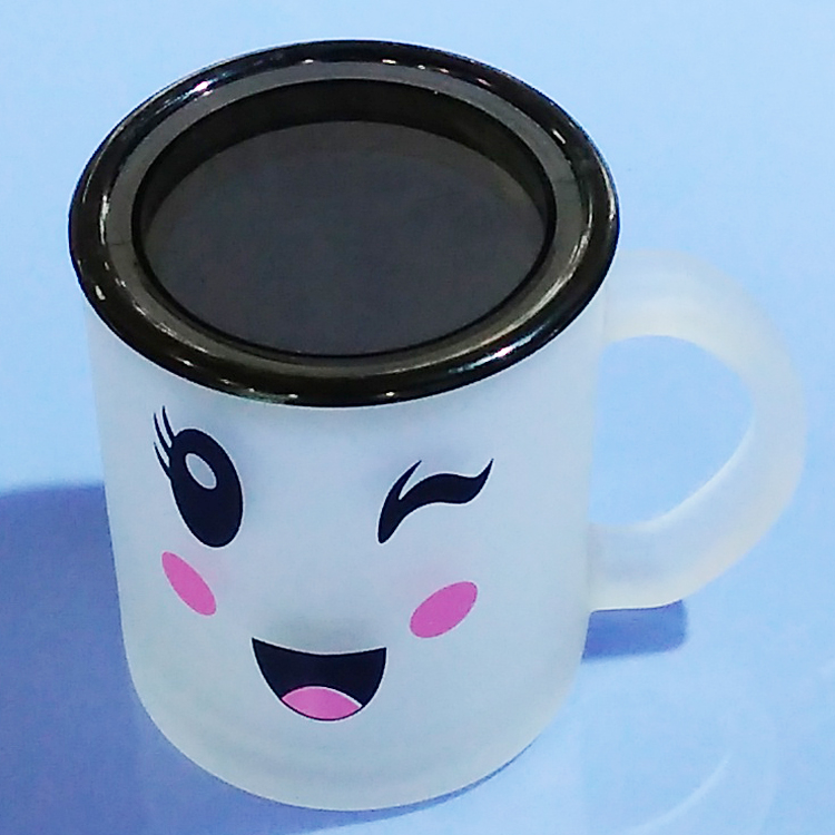Classic Teacup Five Yuan Ten Yuan Store Delivery Glass Frosted Cup Smiley Face Frosted Mug Application Scenario