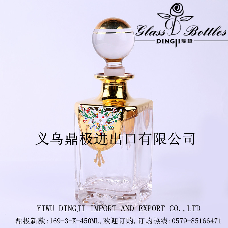 169-3-K-450ML高档烫金香水展示瓶 空瓶