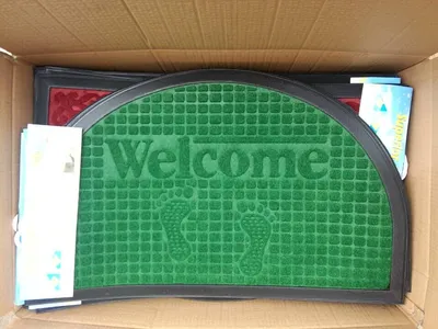 Door Mat, Brushed Floor Mat Black Edge 50*80