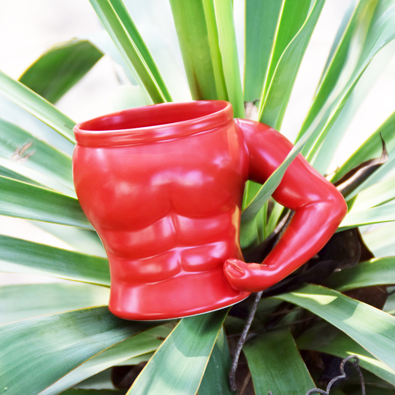 New products on the market muscle man cup funny creative ceramic cup manufacturers direct sales