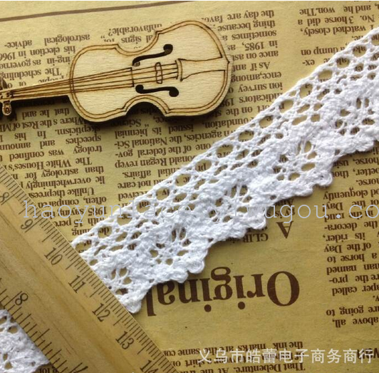 High-quality recommended bleached all-cotton cotton thread lace diy handmade essential clothing accessories 1 Specification image