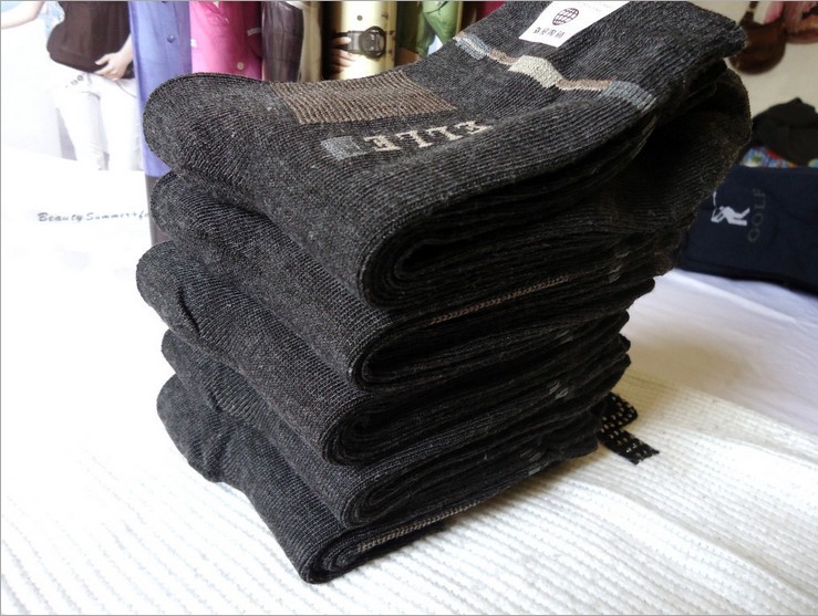 秋冬中厚保暖男士袜子 中老年商务袜 中筒袜 休闲袜细节图