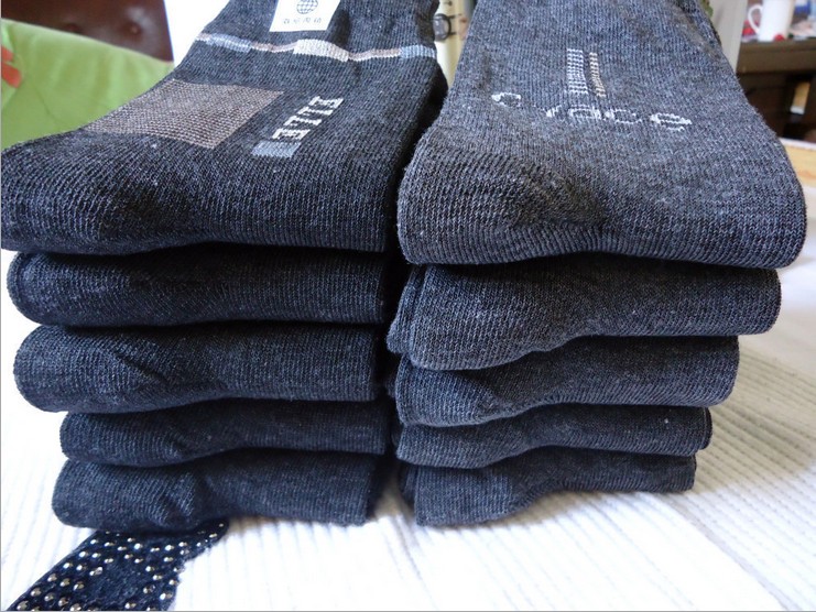 秋冬中厚保暖男士袜子 中老年商务袜 中筒袜 休闲袜产品图