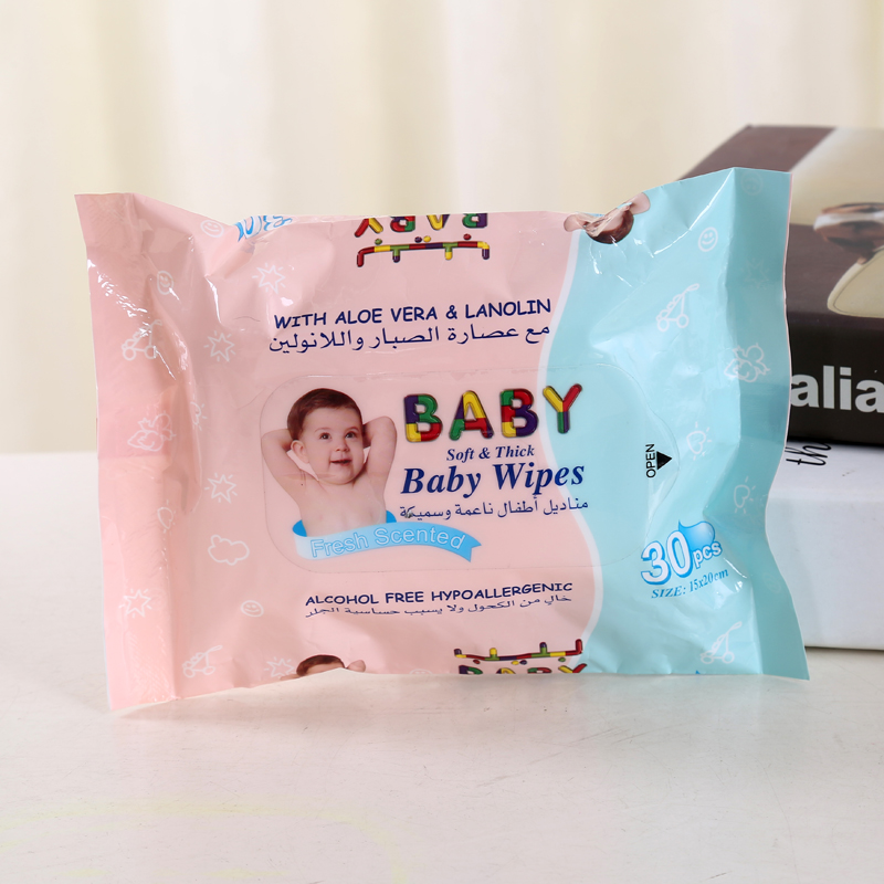 30片婴儿湿纸巾一次性无纺布湿巾，宝宝湿毛巾，一次性无纺布湿巾图