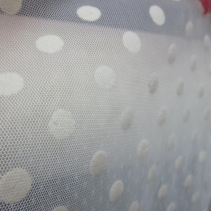 A bestseller of flocked mesh fabric