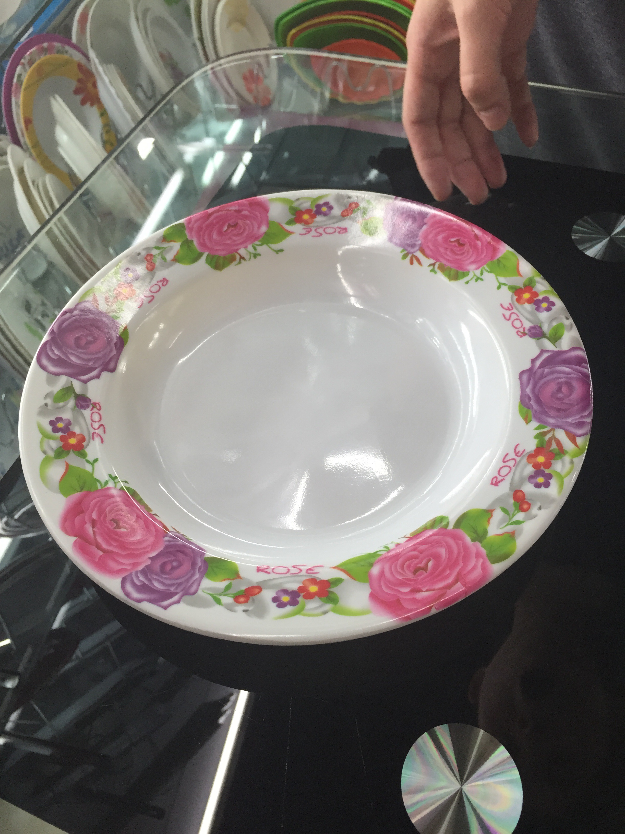 密胺深盘 密胺餐具 6789 10 11寸深盘 仿瓷餐具细节图