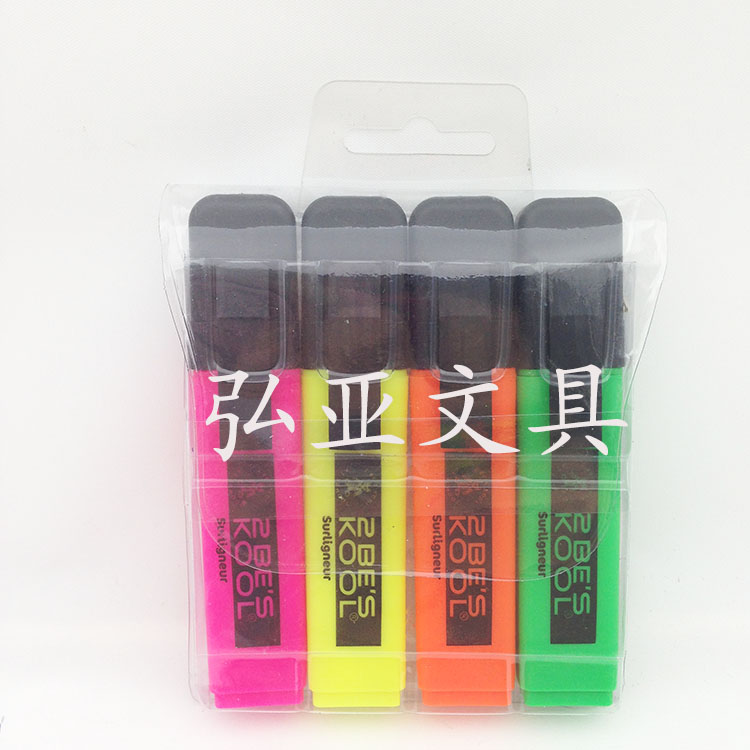 Highlighters Waterborne colored pens focus on marking