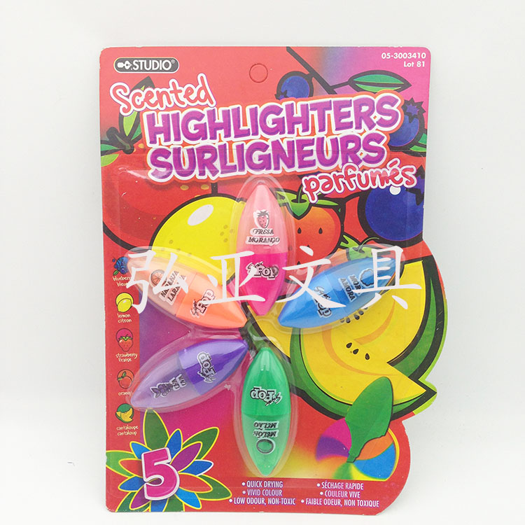 Mini Highlighter Mini Stationery, scented highlighter, cute cartoon gift pen
