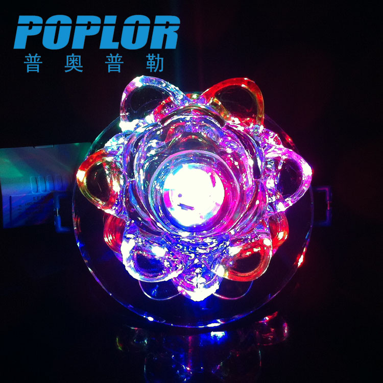 LED crystal sky lamp RGB colorful downlight 3W home decoration corridor light bar cabinet light
