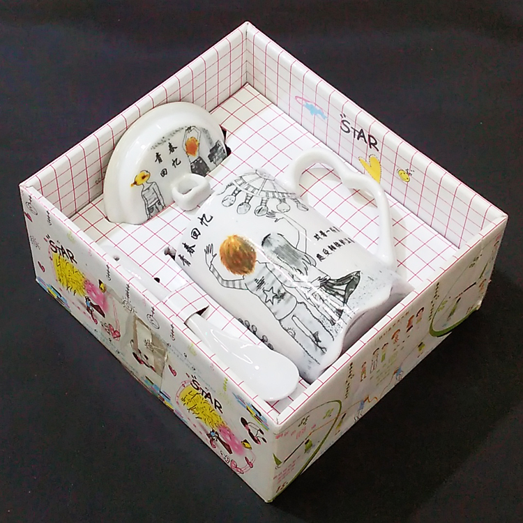 Ten-yuan store supply: Ceramic cup series, milk cup, mug box set, single cup (wavy)