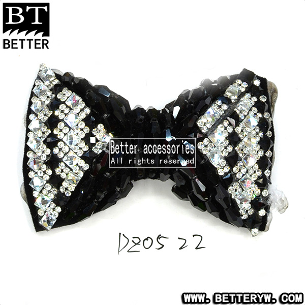 新款秋冬季单鞋布花串珠手工鞋花蝴蝶结dz0519产品图