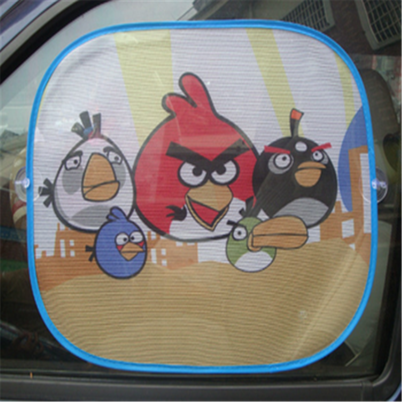 Cartoon color round car sunshade, sun shield, car sunshade Application Scenario