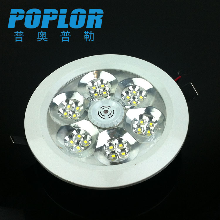 LED floor ceiling light 7W sound-light controlled induction light Intelligent embedded balcony dark ceiling light