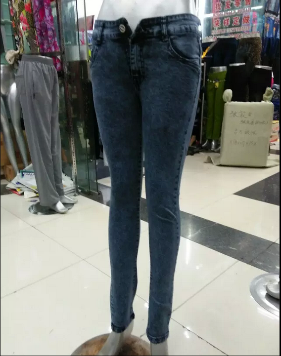 2015 new women's high-waisted jeans and slim-fitting pencil trousers Specification image
