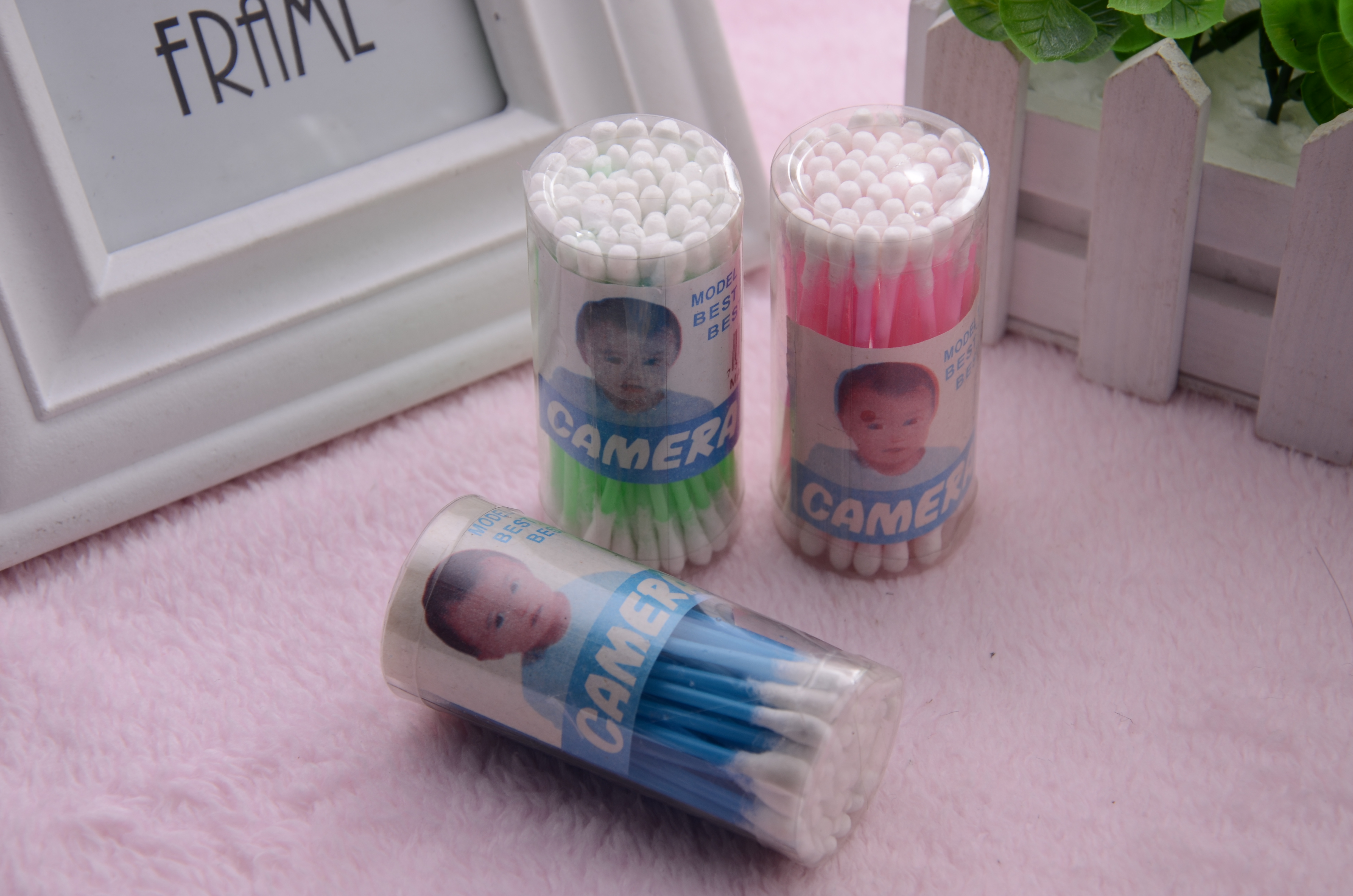 PVC盒装棉签一次性化妆棉签棉棒 宝宝棉签棒