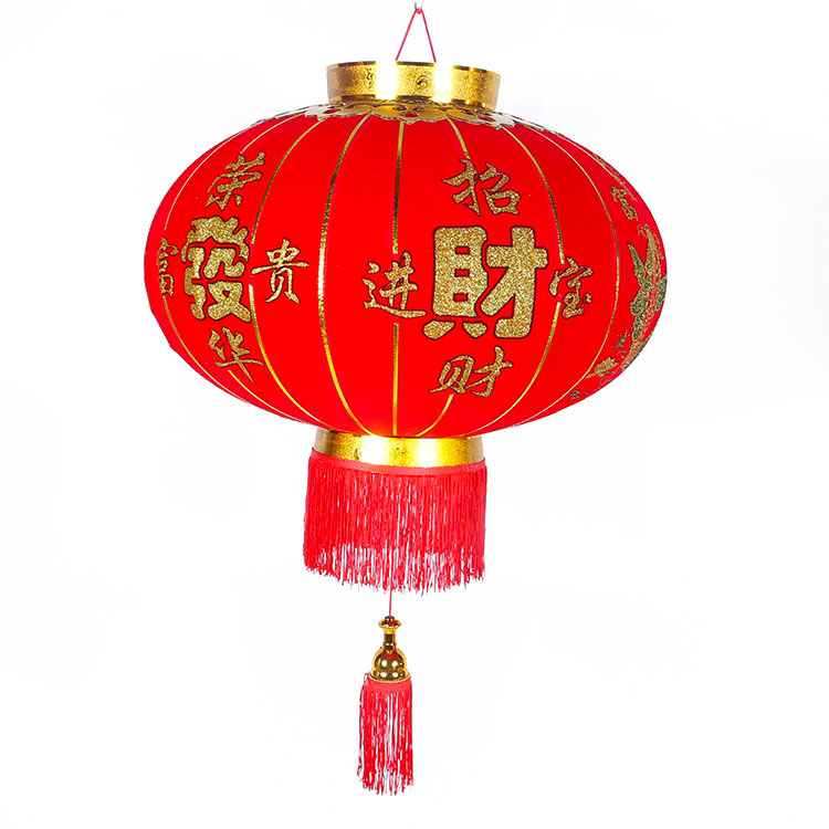 Factory direct sales of high-end decorative flocked money tree side red lanterns, wedding and New Year's Day festival lanterns Application Scenario