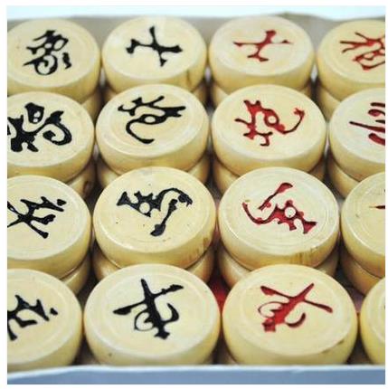 4.0大竹象棋 实心雕刻版象棋木头象棋教学用棋产品图