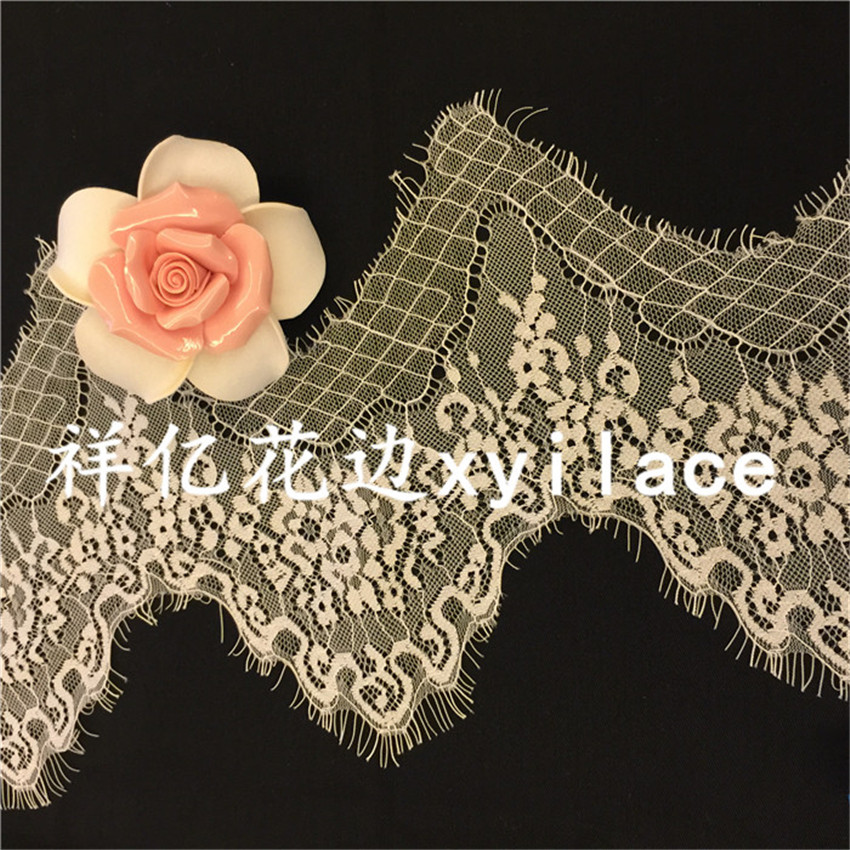 厂家直销 睫毛花边面料 服装辅料 现货供应 蕾丝 J022