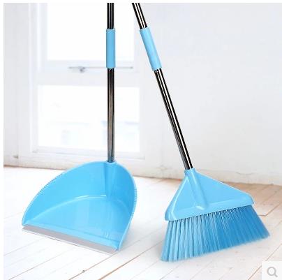 小扫把簸箕组合套装 软毛扫地扫帚 塑料不锈钢杆