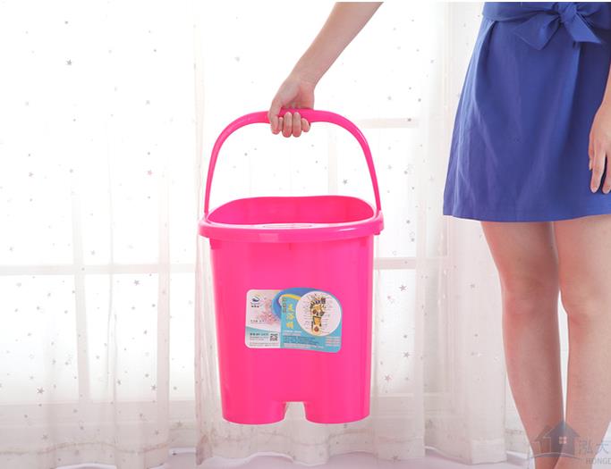 手提洗脚盆 塑料洗脚桶 熏蒸桶带 按摩沐足浴盆桶细节图