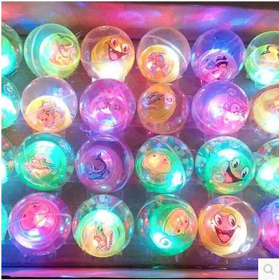 12cm闪光球 儿童水晶球 发光弹力球 跳跳球产品图