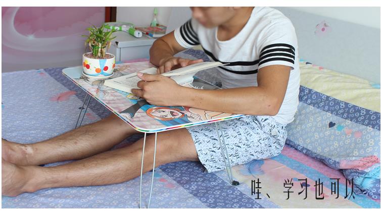 笔记本床上电脑桌 懒人桌卡通可折叠小书桌子细节图