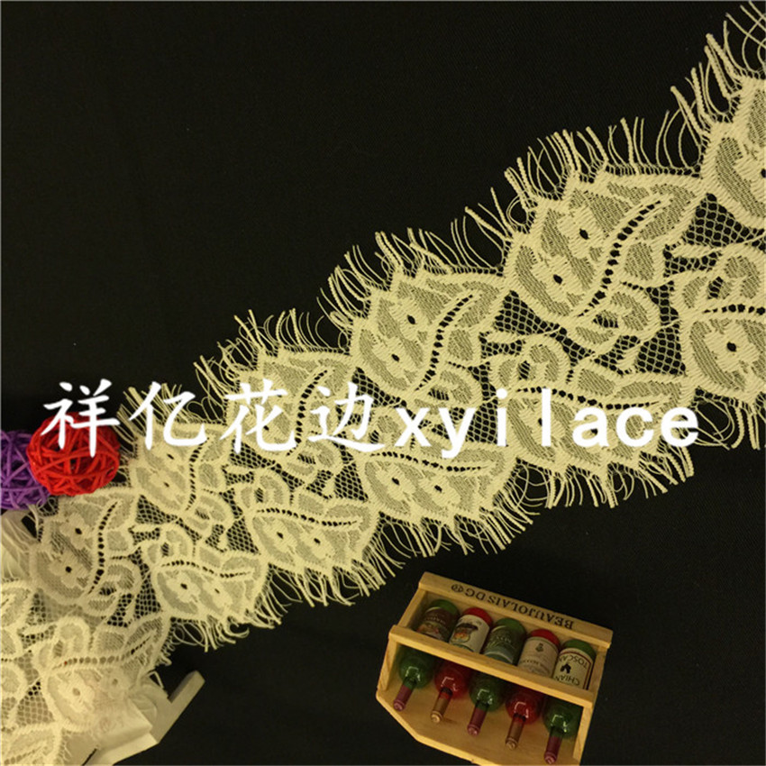 厂家直销 睫毛花边面料 服装辅料 现货供应 蕾丝 J248