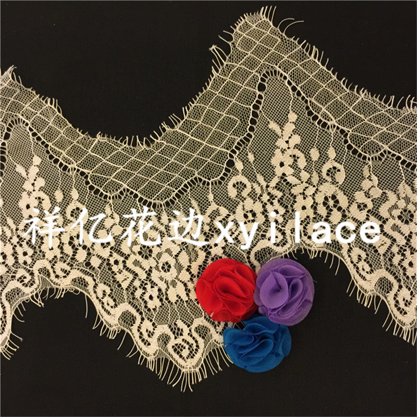 厂家直销 睫毛花边面料 服装辅料 现货供应 蕾丝 J022细节图