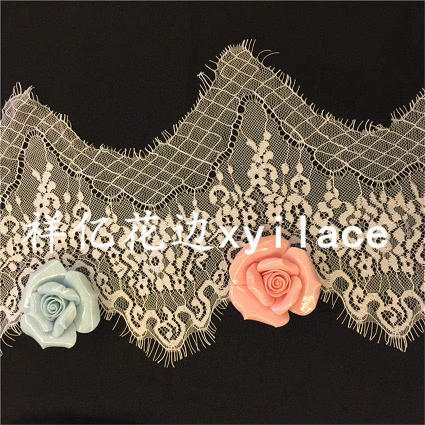 厂家直销 睫毛花边面料 服装辅料 现货供应 蕾丝 J022产品图