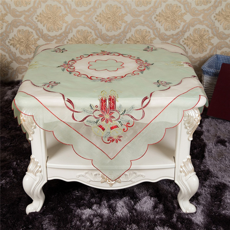 中式古典桌布手工绣花桌布方形桌布圣诞绣花桌布产品图