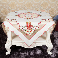 中式古典桌布手工绣花桌布方形桌布圣诞绣花桌布