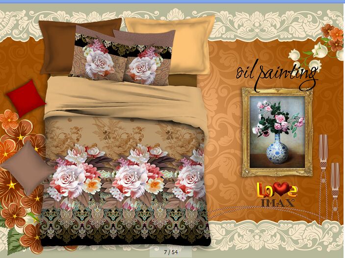 4-piece set, bedding,3D manufacturer, cheap, brushed, printed, for export