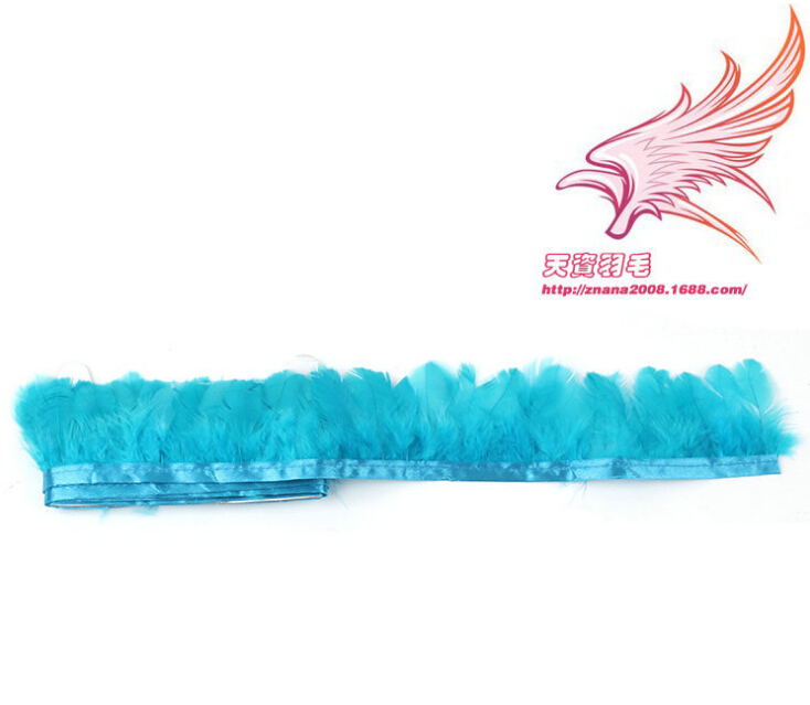 珍珠鸵鸟羽毛布边布带多彩色鸵鸟羽毛diy羽毛批发
