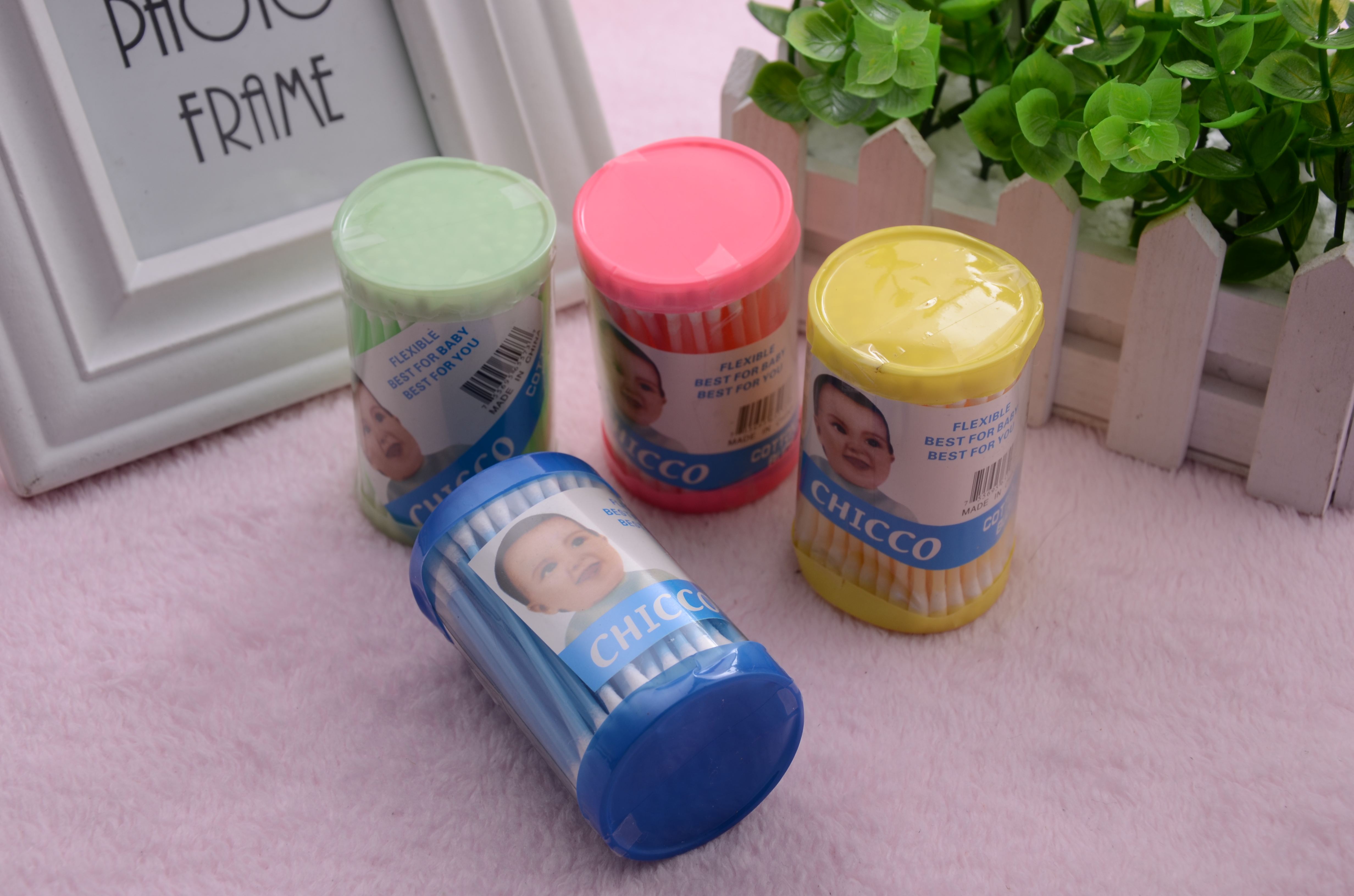 PVC100支软杯棉签棉棒 双头棉花棒 化妆棉签棒