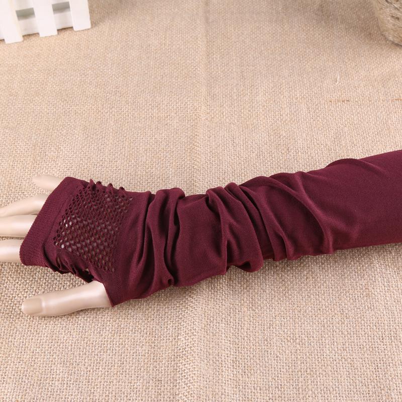 舞蝶欢鹿手臂套全棉加半指手套网眼袖套假袖子防滑防晒女
