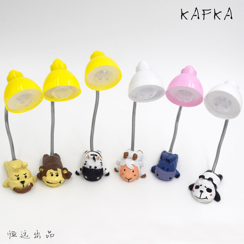 Cartoon eye lamp sleeping animal night light clip book light