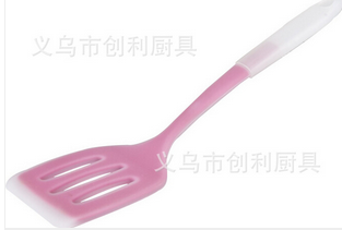 Non-stick pan special spatula, kitchen utensils, stir-frying spatula, long-handled stir-frying spoon, high-temperature resistant silicone steak spatula