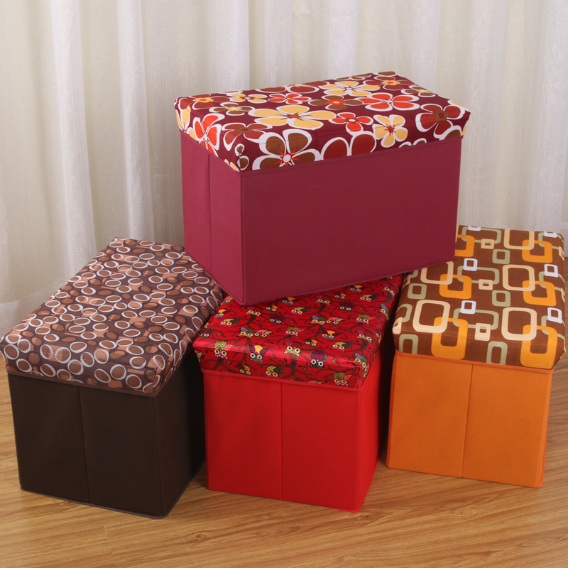 储物凳牛津布彩色收纳凳整理箱可坐折叠收纳箱