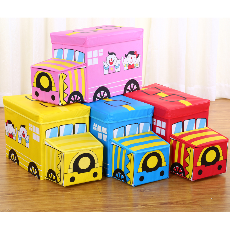 汽车收纳登收纳桶居家可坐折叠收纳箱卡通储物盒