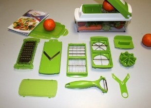Multi-Functional Vegetable Cutter Salad Machine Kitchen Supplies 12-Piece Vegetable Cutter Color Box Set
