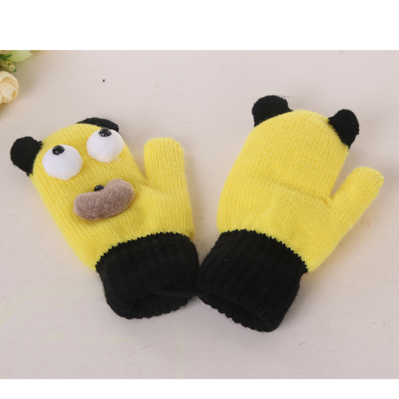 冬季保暖手套卡通包套儿童绳子全包手套W-0035产品图