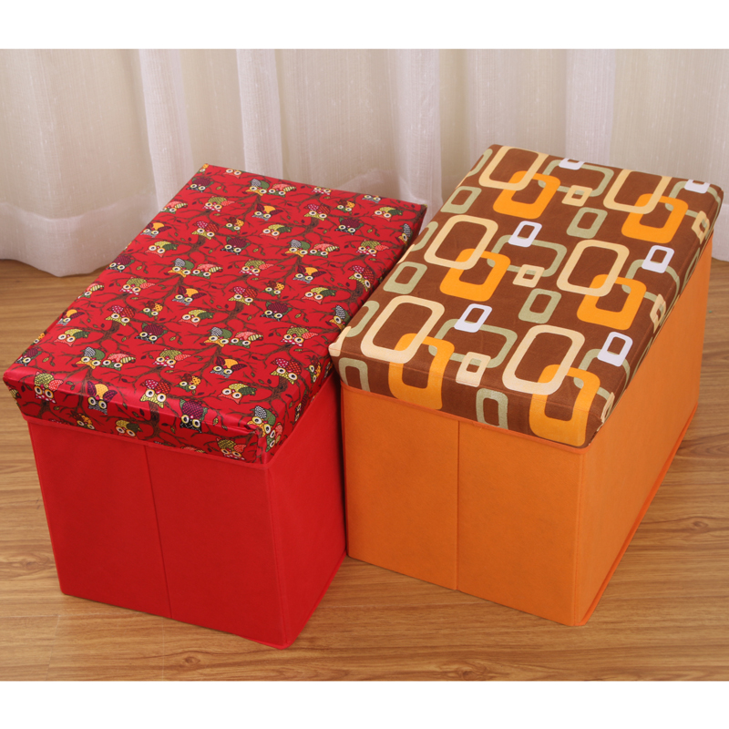 储物凳牛津布彩色收纳凳整理箱可坐折叠收纳箱产品图