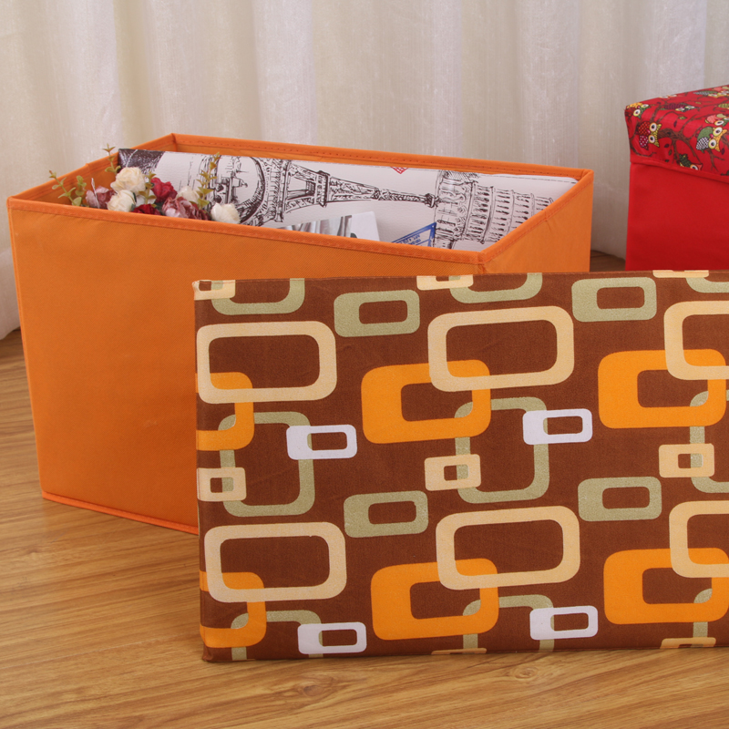 储物凳牛津布彩色收纳凳整理箱可坐折叠收纳箱细节图