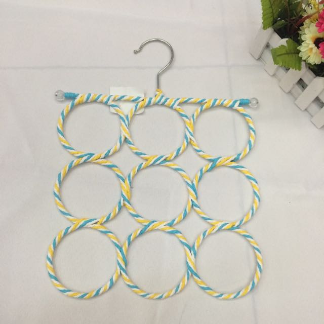 Scarf stand Creative scarf stand Rattan scarf stand 9-circle scarf stand Silk scarf stand Specification drawing