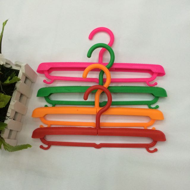 塑料伸缩衣架 成人儿童多用衣架 一字衣架 魔术衣架