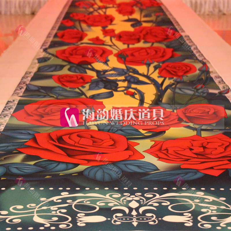 New wedding supplies, decorative three-dimensional carpets, 3D rose carpets Application Scenario